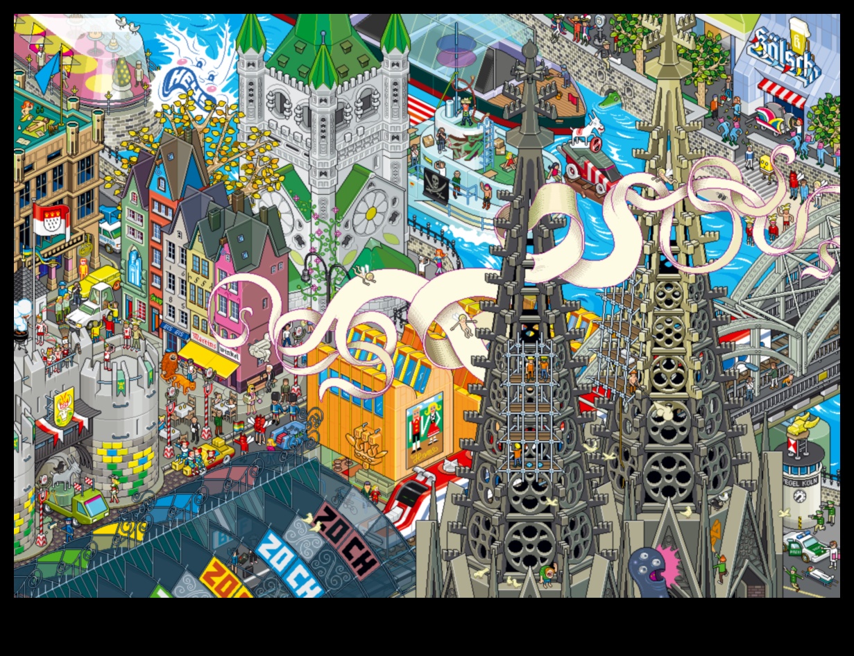 Pikseļu maģija: līniju pārvēršana digitālā mākslinieciskā skaistumā